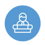 Person at lectern